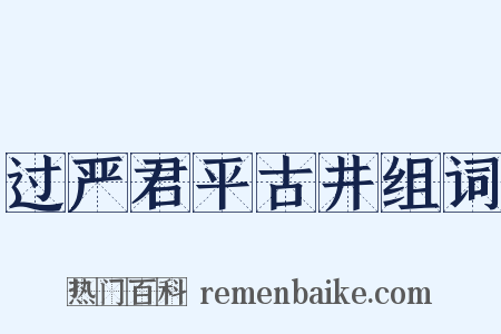 过严君平古井组词是什么意思的图片